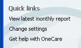 OneCare quick links